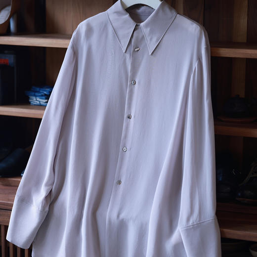 香芋紫灰色真丝衬衫late bloomer 商品图6