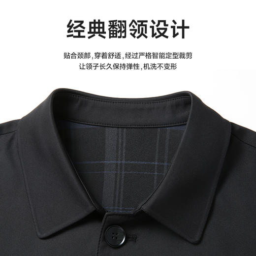 【新款DLC】大依优型大码男装翻领夹克爸爸装加肥加大经典商务休闲外套上衣男士胖子 商品图3