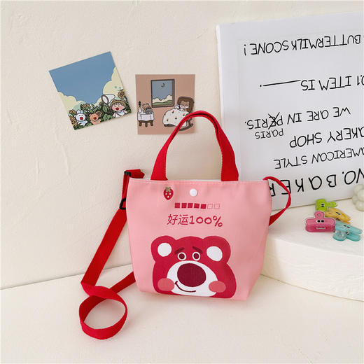 【多款可选！草莓熊包包】2023新款，春夏百搭帆布包，儿童单肩包手提袋可爱休闲包lish 商品图12