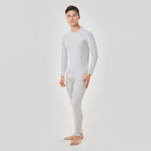 都市丽人都市锋尚轻暖保暖内衣男5至15度适穿牛奶丝单面保暖衣薄款套装秋衣秋裤FW3AA2 商品图1