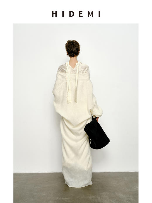 HIDEMI 艺术感强缩褶皱肌理羊毛系列三件套 商品图4