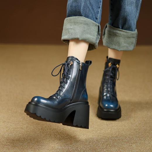 时尚个性，厚底防水台高跟绑带短靴YS-CA2963 商品图2