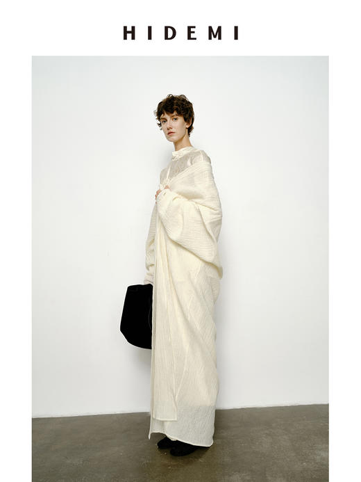 HIDEMI 艺术感强缩褶皱肌理羊毛系列三件套 商品图3