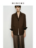 HIDEMI斜纹感精纺羊毛一粒扣西装 深棕/黑色 商品缩略图5