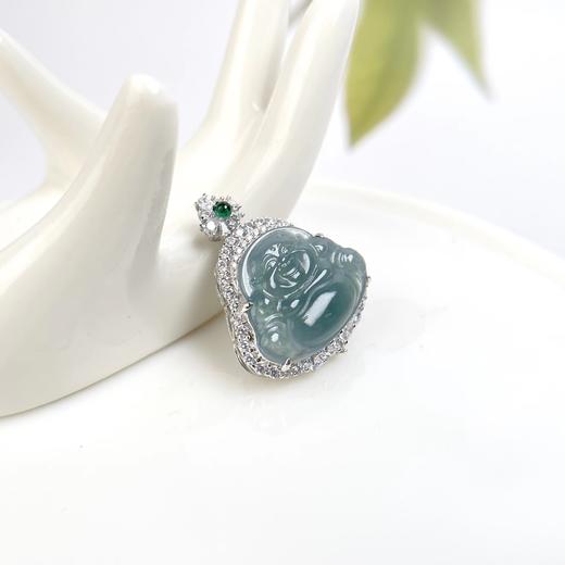 17714-S925翡翠佛公31*20吊坠 商品图0