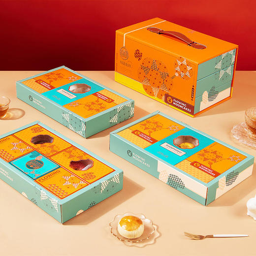 【鲜品屋】-鲜品金月月饼礼盒1.09kg 商品图2