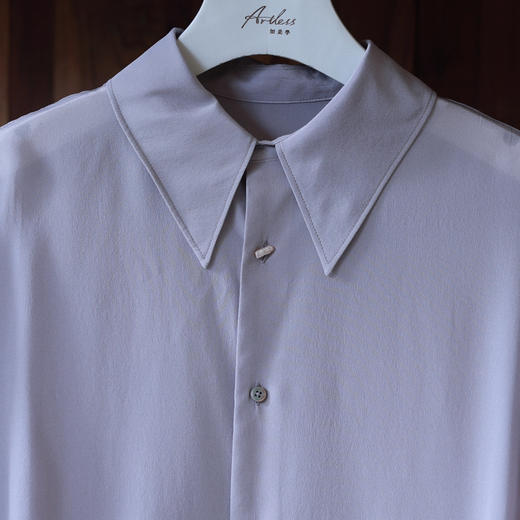 香芋紫灰色真丝衬衫late bloomer 商品图7