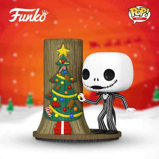 Funko POP! Deluxe 动画迪士尼圣诞夜惊魂30周年骷髅杰克与圣诞节城门手办摆件 72310 商品图2