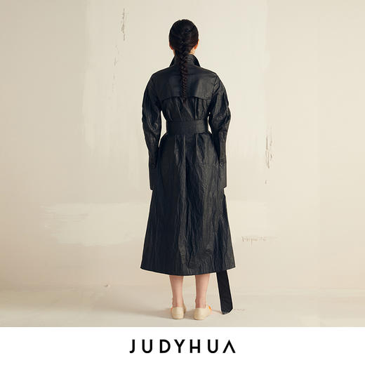 JUDYHUA 纸质涂层肌理J款衬衫裙 商品图2