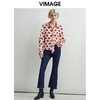 VIMAGE纬漫纪个性时尚印花宽松舒适系带雪纺上衣衬衫V1409005D 商品缩略图1