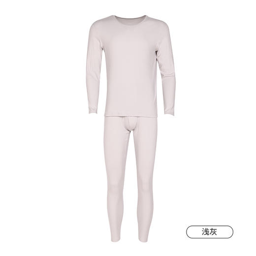 都市丽人都市锋尚轻暖保暖内衣男5至15度适穿阳离子罗纹绒5A抗菌保暖衣薄款套装秋衣秋裤新年本命年红品FW31A1 商品图5