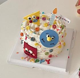 【臻品系列】---含半翻糖蛋糕【不规则表情】