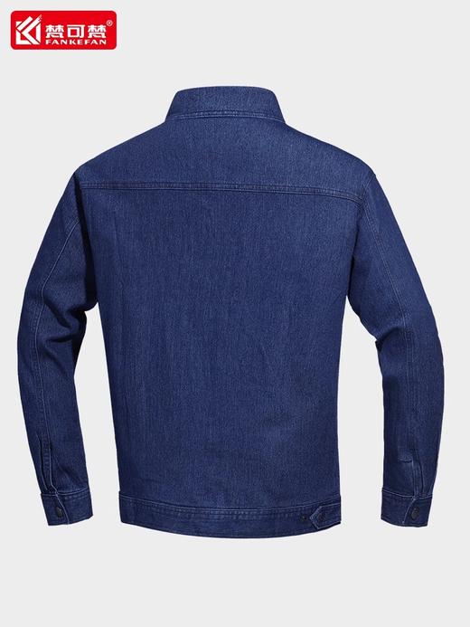 秋冬弹力牛仔工作服套装男汽修耐磨劳保工人车间防烫电焊工工服 商品图1