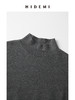 HIDEMI 极简小圆领立领廓形真丝羊毛针织马甲背心 黑色/灰色 商品缩略图5
