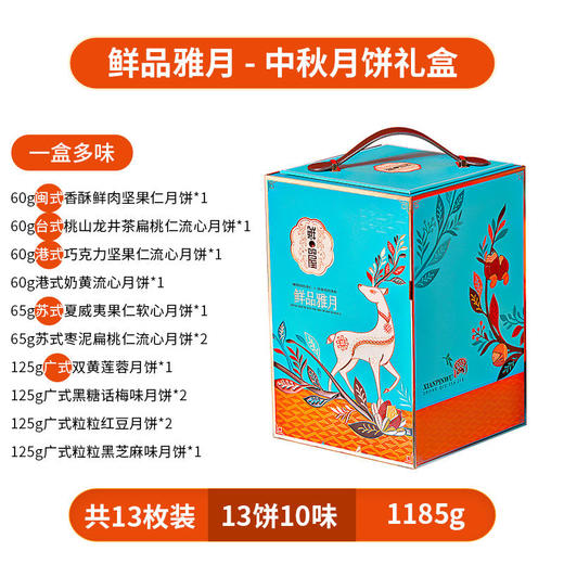 【鲜品屋】-鲜品雅月月饼礼盒1.185kg 商品图3