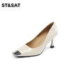 星期六优雅拼色细一脚蹬通勤高跟单鞋SS33111168 商品缩略图3