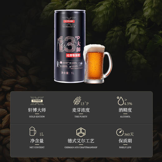 【99元/8L 平价喝精酿】轩博 德系工艺精酿白啤 麦香浓郁 商品图12