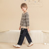 mettekids儿童羊绒衫秋冬新款儿童加厚针织衫中大童复古撞色毛衣 商品缩略图3