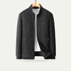 呢料丝光绒棉【新款DPS】大依优型大码男装秋季立领夹克男加肥加大商务休闲宽松弹力上衣外套胖子 商品缩略图0