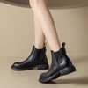 ZHR平底短靴女2023秋冬英伦质感便捷套脚松紧靴显瘦厚底圆头马丁 商品缩略图2