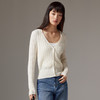 IN AND ON云柔感羊毛羊绒 复古绞花V领针织开衫53639 商品缩略图3