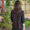 圣三利女装 新款帅气羊毛格纹机车款外套大衣SL2032112 商品缩略图3