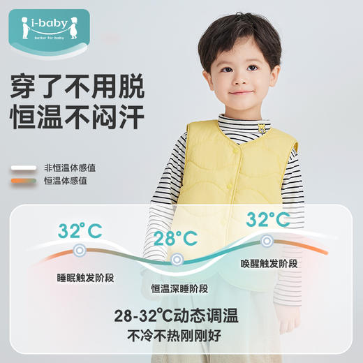 ibaby×outlast太空科技恒温防水宇航绒轻薄儿童马甲 婴幼儿棉背心秋冬外出内搭 商品图1