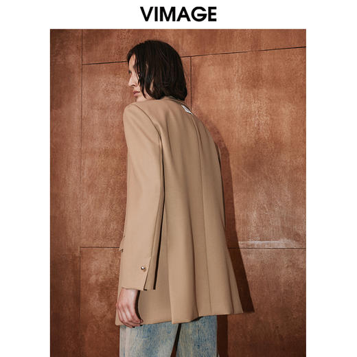 VIMAGE纬漫纪冬季新款时尚百搭显瘦干练西装外套V2003613 商品图4