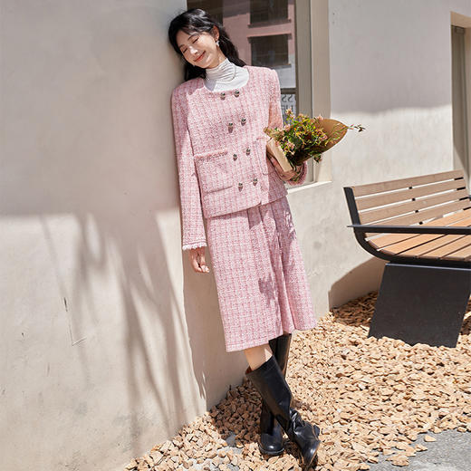 法式小香风外套女秋冬新款高级感小个子短款外套女V2138574/V2138575 商品图1