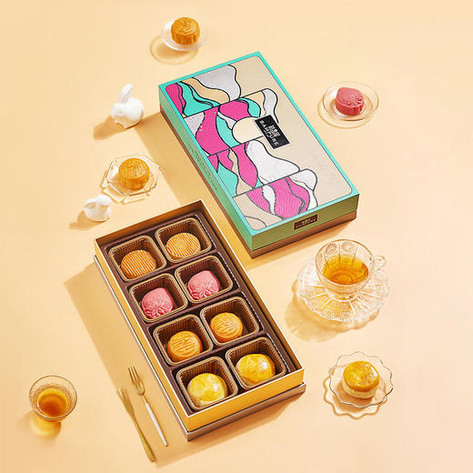 【鲜品屋】-事事如意（四式）月饼礼盒480g 商品图1