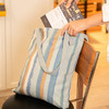 海洋条纹手袋手提帆布袋单肩包环保购物袋 商品缩略图1