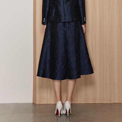 EITIE爱特爱秋季新款优雅气质A字伞裙显瘦半身裙7106809 商品图4