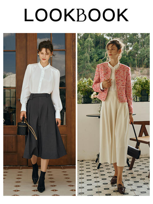 OLrain欧芮儿米白色蕾丝雪纺衫女初秋2023新款宽松木耳边立领小衫 商品图3