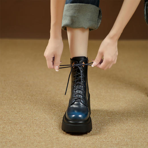 时尚个性，厚底防水台高跟绑带短靴YS-CA2963 商品图1