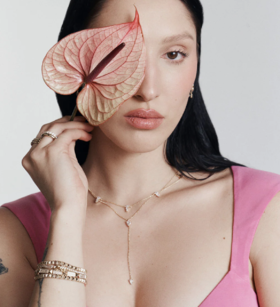 北京仓｜Lili Claspe-Piper-金色 锆石 Y字 项链［美国设计师］