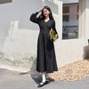 西遇法式宫廷风连衣裙女2023年秋季新款V领收腰复古优雅长袖长裙12038386 商品缩略图3