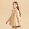 女童风衣秋冬新款英伦风童装儿童中长款可拆卸内胆纯色洋气外套 商品缩略图3