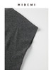 HIDEMI 极简小圆领立领廓形真丝羊毛针织马甲背心 黑色/灰色 商品缩略图6