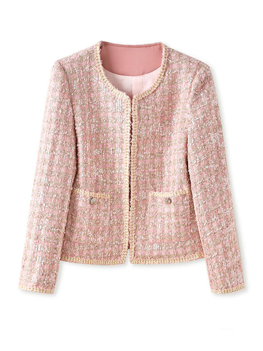 秋季新款，重亮片粗花呢名媛气质百搭遮肉短外套WLZD-2321105 商品图4