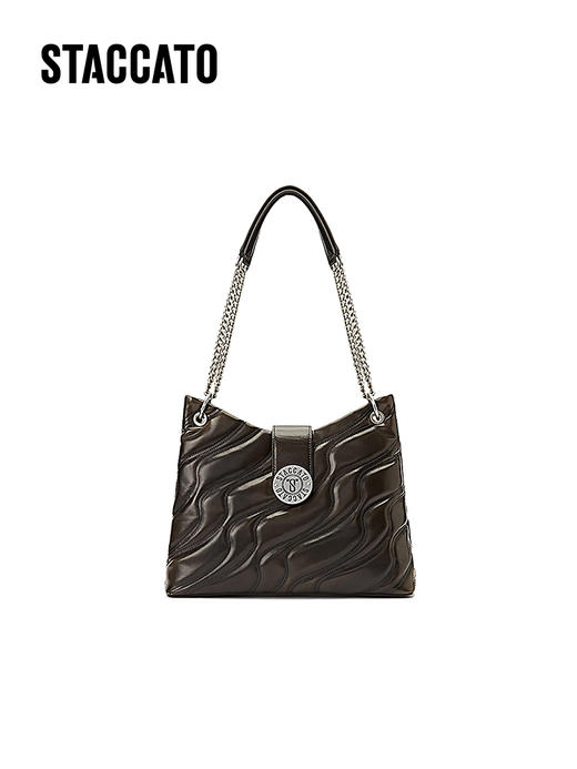 【2F】思加图2023秋季新款星河流沙托特包大容量链条单肩斜挎包X3004CX3 商品图1