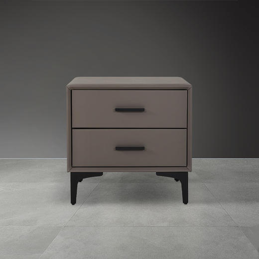 喜梦宝床头柜轻奢极简双屉大容量储物头柜意式储物柜 商品图0