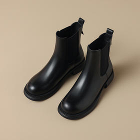 ZHR平底短靴2023秋冬新款氛围感法式短靴女百搭时尚拼接针织短靴