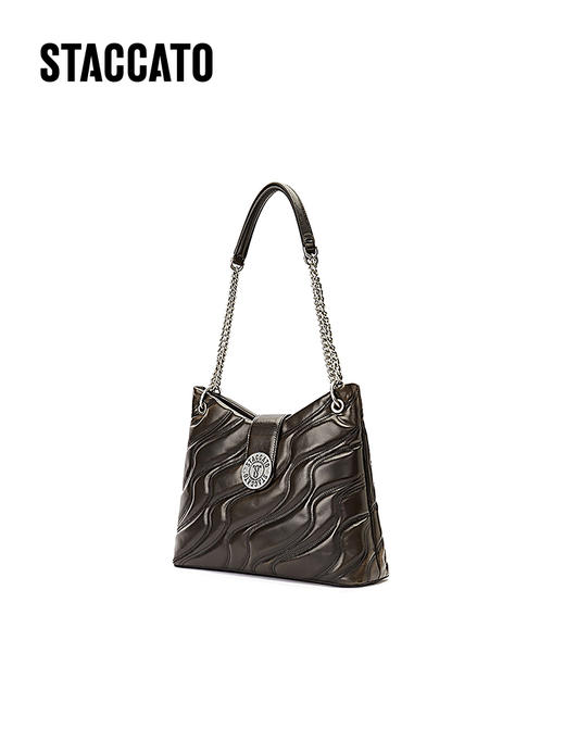 【2F】思加图2023秋季新款星河流沙托特包大容量链条单肩斜挎包X3004CX3 商品图0