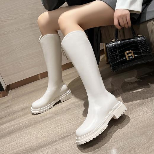 ZHR长筒靴女2023秋季新款简约风气质长筒靴舒适百搭不过膝骑士靴 商品图5