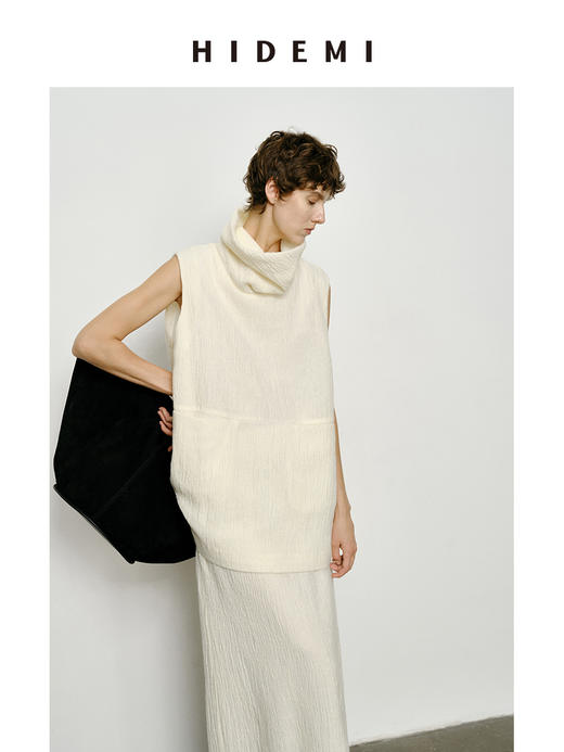 HIDEMI 艺术感强缩褶皱肌理羊毛系列三件套 商品图6