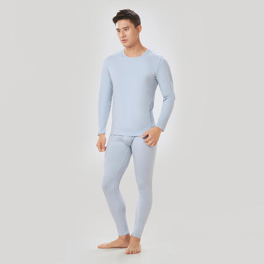 都市丽人都市锋尚轻暖保暖内衣男5至15度适穿棉拉架棉质保暖衣薄款套装秋衣秋裤FW39A3 商品图2