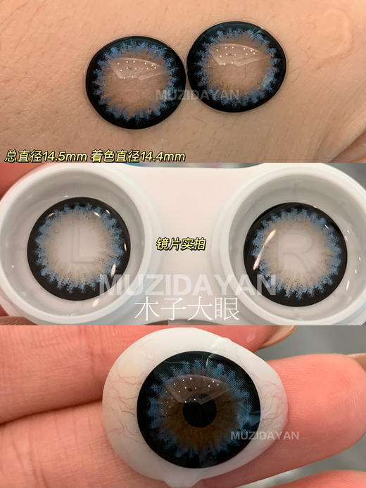 【本店实拍】AGENSCOLOR 雏阳系列棕  蓝  粉 灰14.5mm 【年抛 度数0-1000度 无525/575 】 商品图8