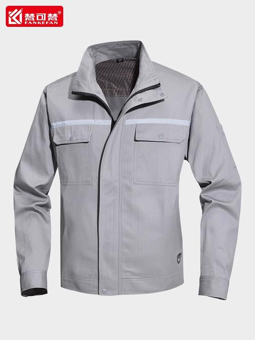 纯棉防静电工作服男装秋冬电力电工全棉反光条耐磨劳保服工厂厂服 商品图1