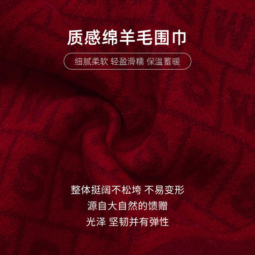 万事利“W小世界”羊毛围巾 商品图3