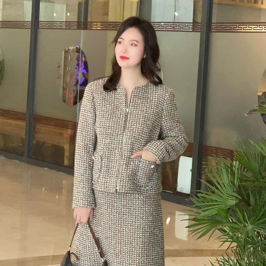 圣三利女装  气质优雅粗纺箱型外套SL121A23 商品图1